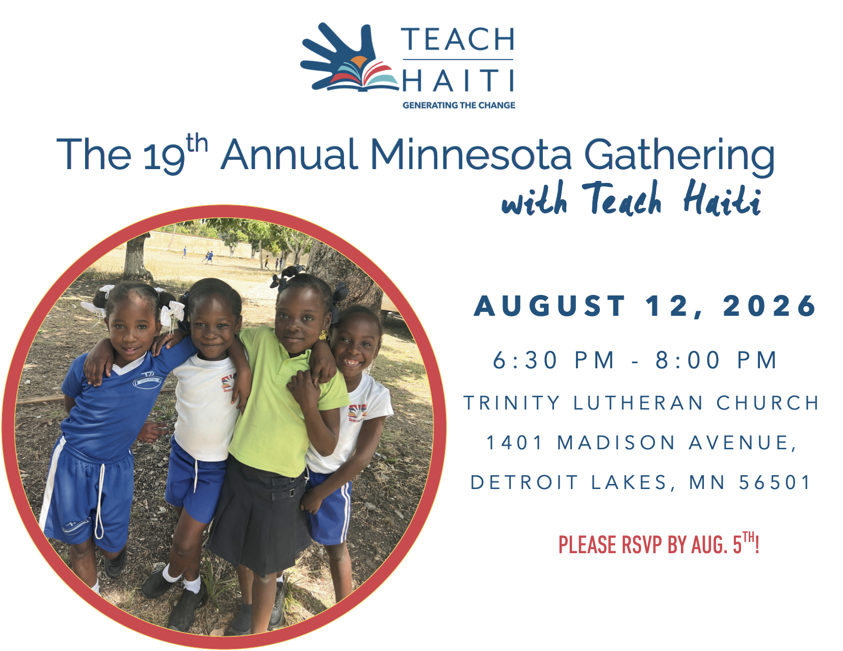 Teach Haiti 19th annual Gathering Mailer
