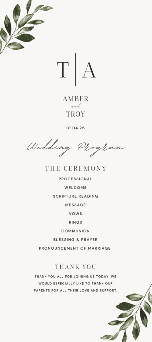 Amber and Troy Program